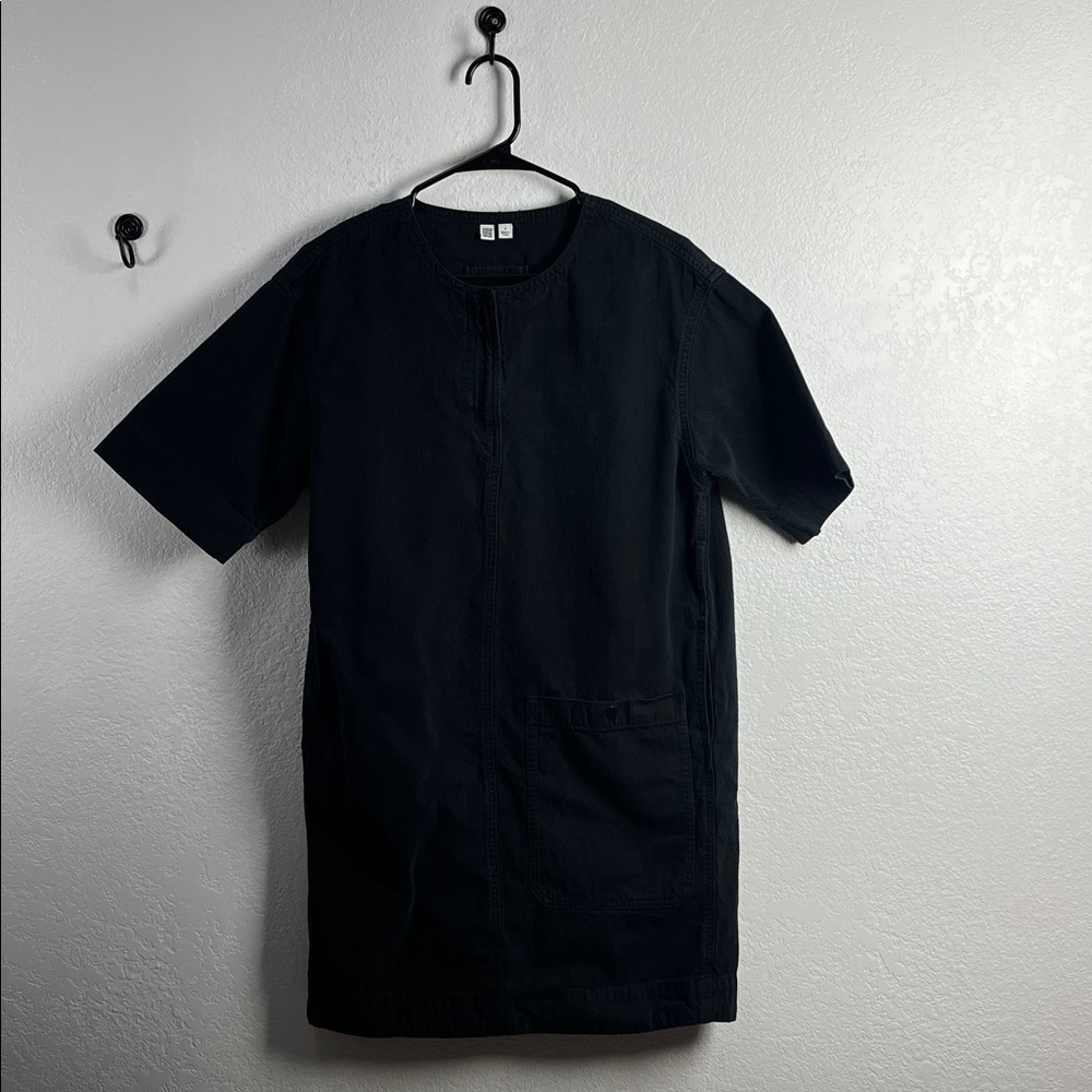 Uniqlo Black Midi Dress with Pocket